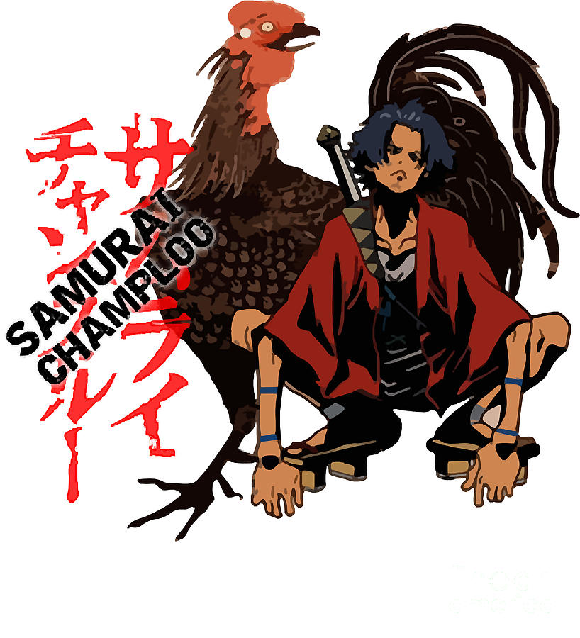 Samurai Champloo Japanese Rooster Mugen Drawing by Fantasy Anime - Pixels