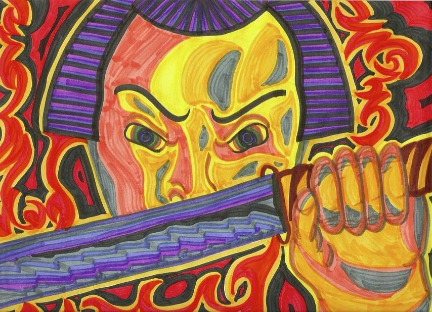 Samurai Drawing by Dawn Fulmer - Fine Art America