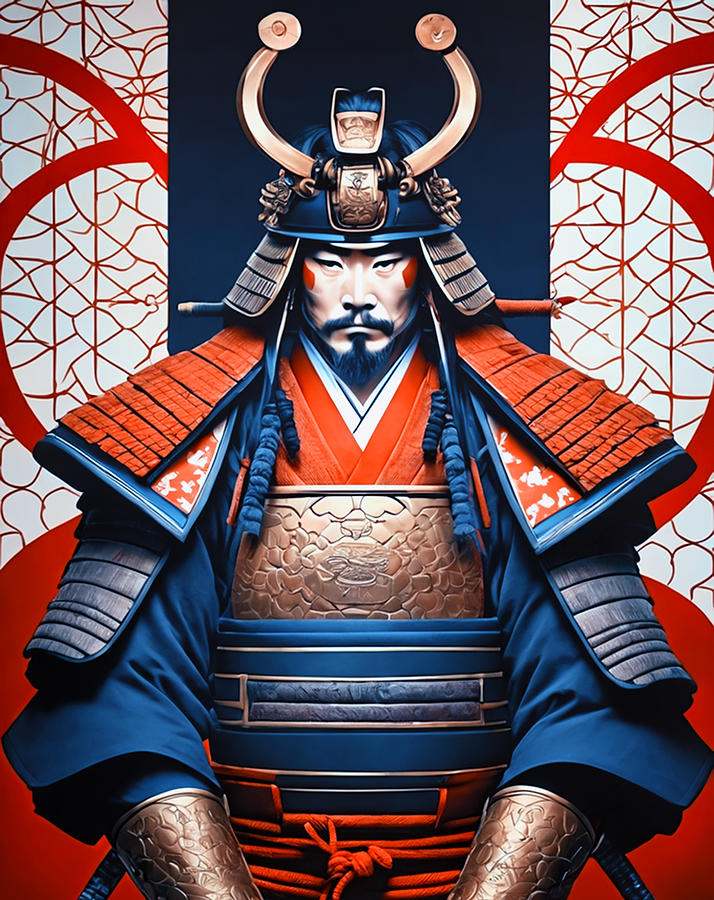 Vintage Digital Art - Samurai by Manjik Pictures