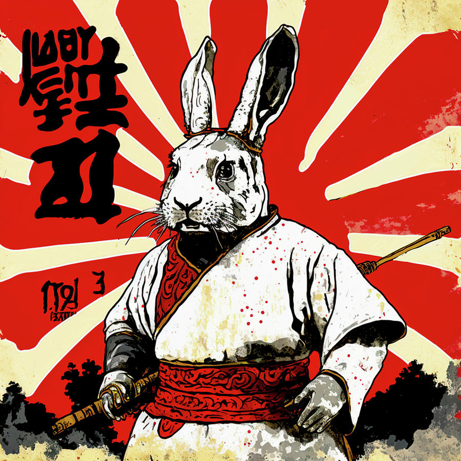 Samurai Rabbit Digital Art by David Browne - Pixels