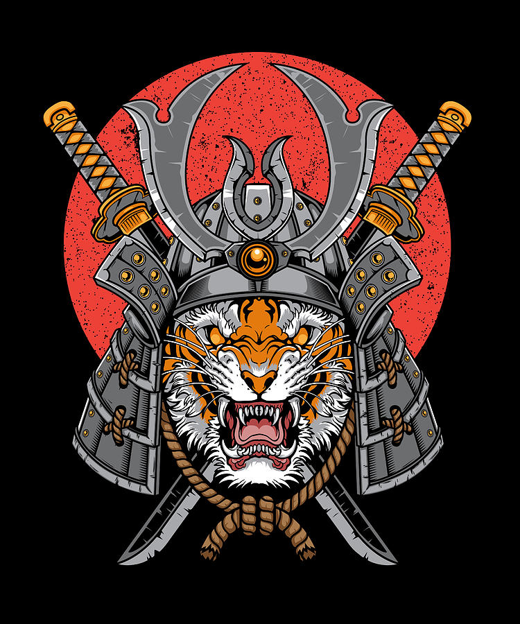 tiger samurai art