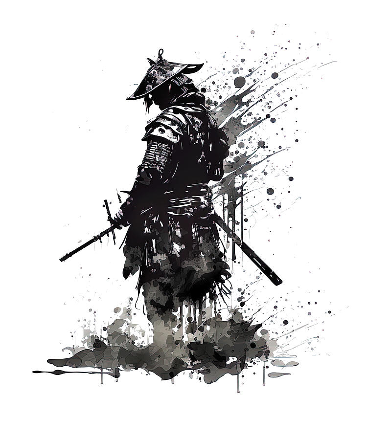 Samurai Warrior Bushido Kendo Sumie Digital Art by Kizmethat - Fine Art ...