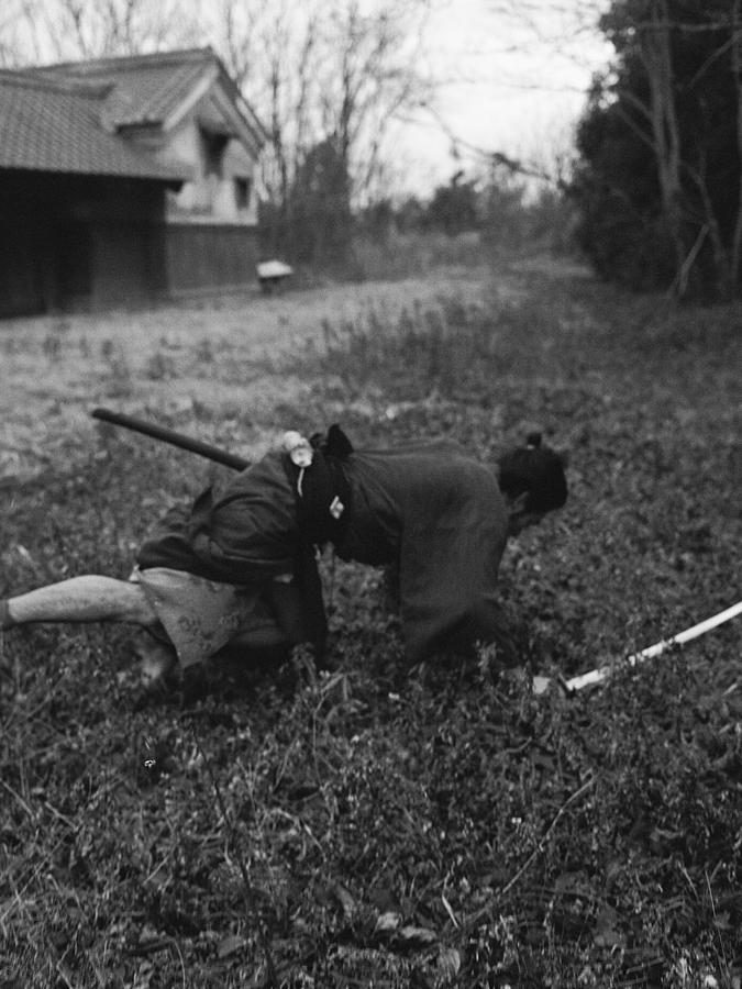 Samurai warrior falling to the ground Photograph by Dex Image
