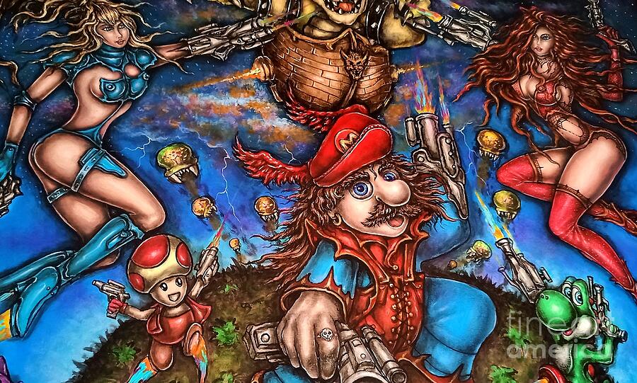 Super Mario Super Smash Bros Watercolor Painting Art Poster Print Wall  Decor