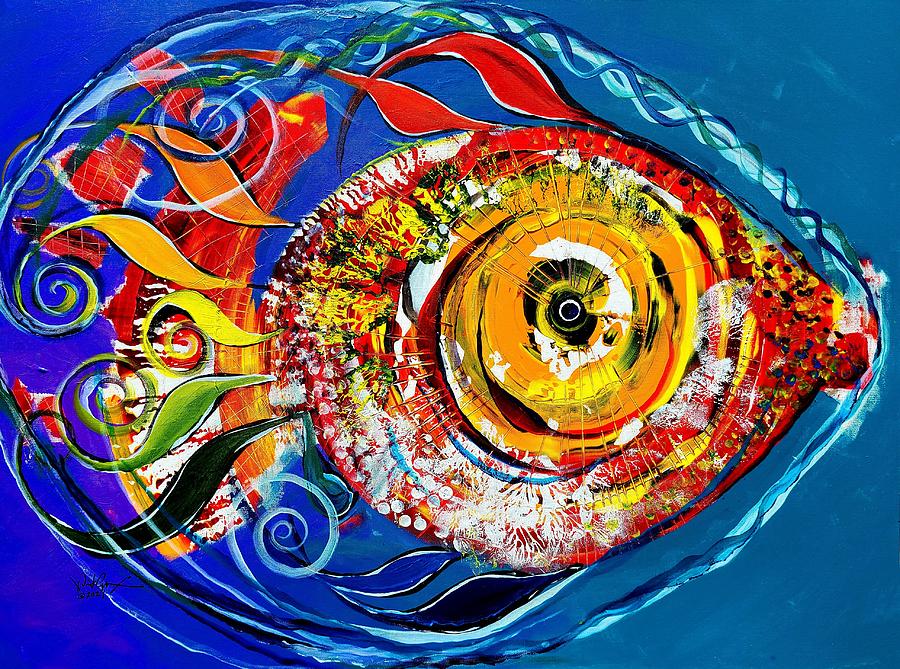 San Antonio Fish Painting by J Vincent Scarpace