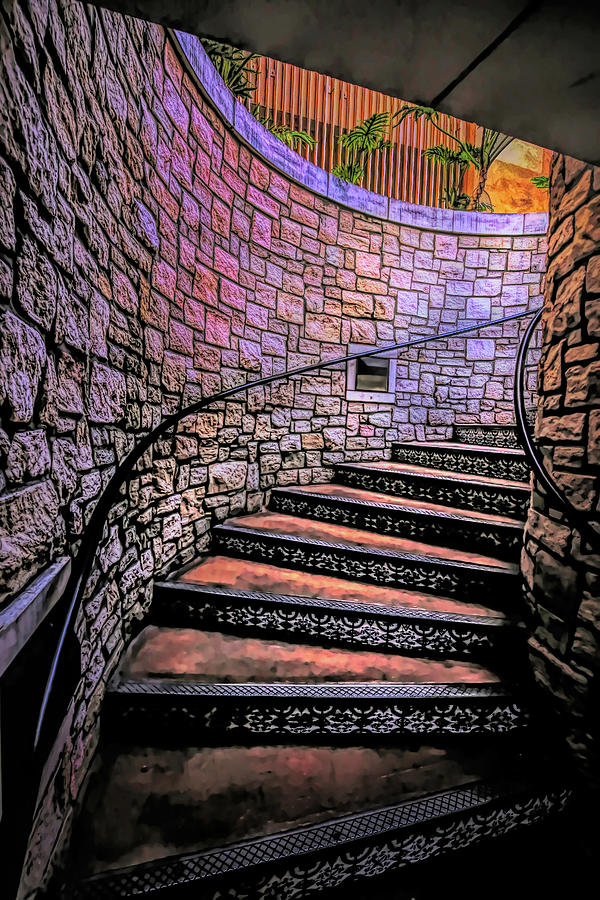 San Antonio Riverwalk Stairwell Photograph by Judy Vincent