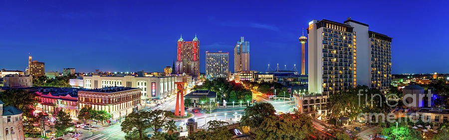 San Antonio Skyline Pano Photograph by Bee Creek Photography - Tod and ...