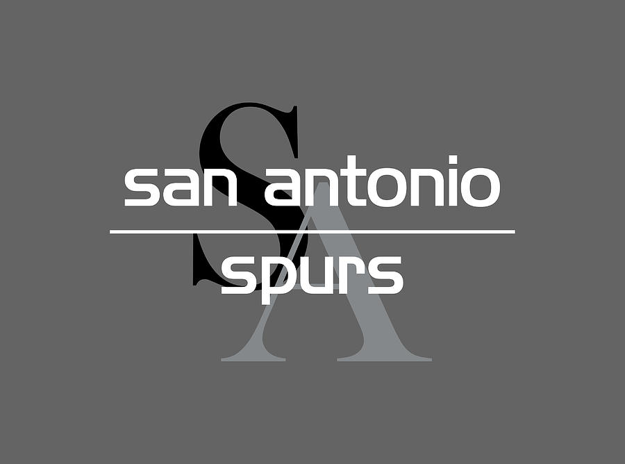 San Antonio Spurs Letter And Team Abstract Art 1 Mixed Media by Joe ...