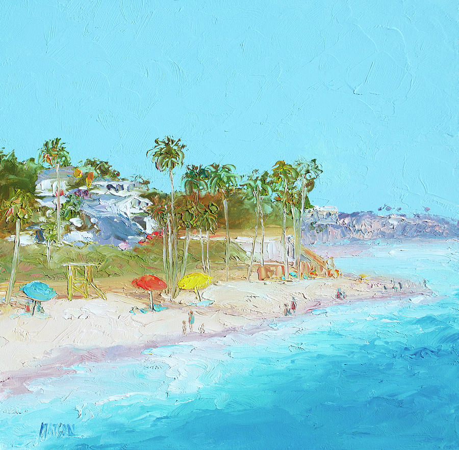 San Clemente Beach impression Painting by Jan Matson