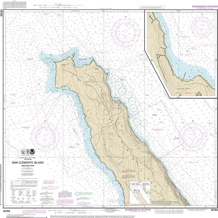 San Clemente Island Northern Part Nautical Chart 18763 Digital Art by ...