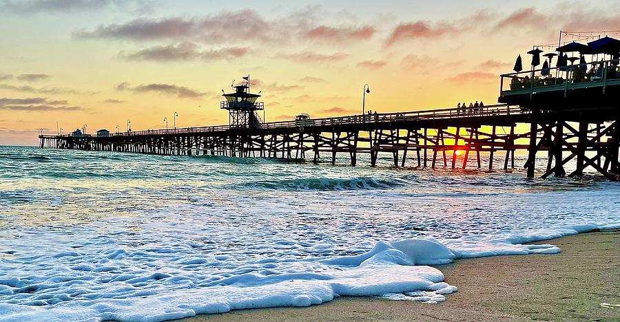 San Clemente Pier at Sunset Photograph by Brian Eberly