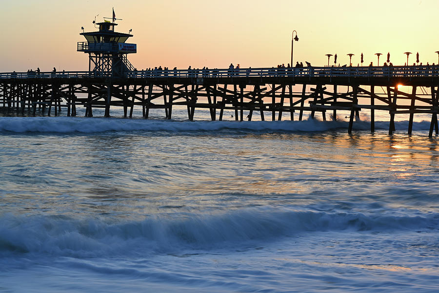 San Clemente Pier Sunset Photograph by Dung Ma