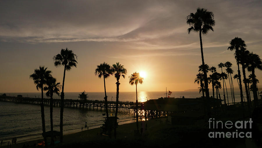 San Clemente Pier Sunset Photograph by Nina Prommer