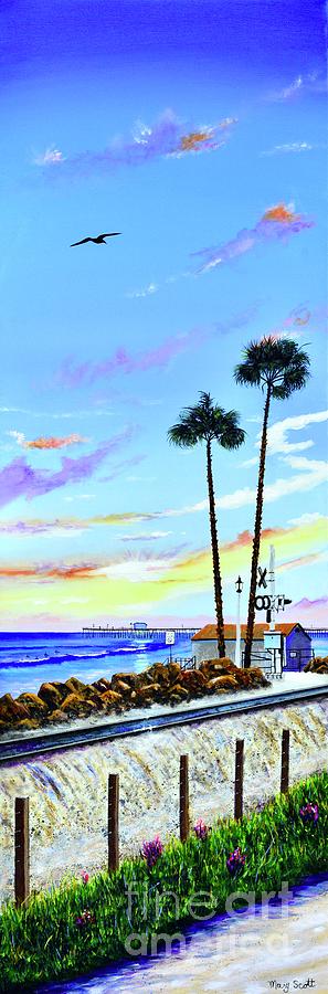 San Clemente RR Crossing Painting by Mary Scott