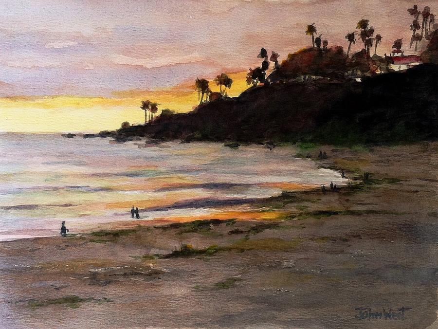 San Clemente Sunset Painting by John West