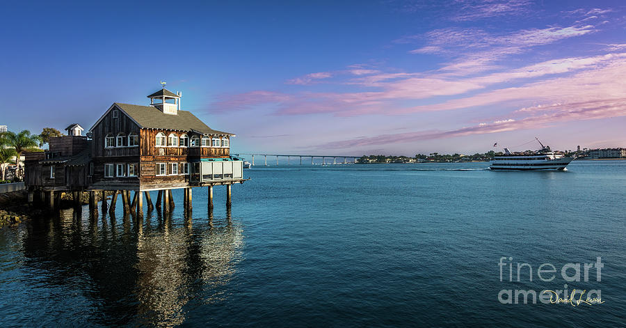 San Diego Bay at Dusk Near Seaport Village Photograph by David Levin