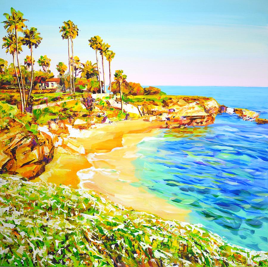 San Diego Beach. California. Painting by Iryna Kastsova