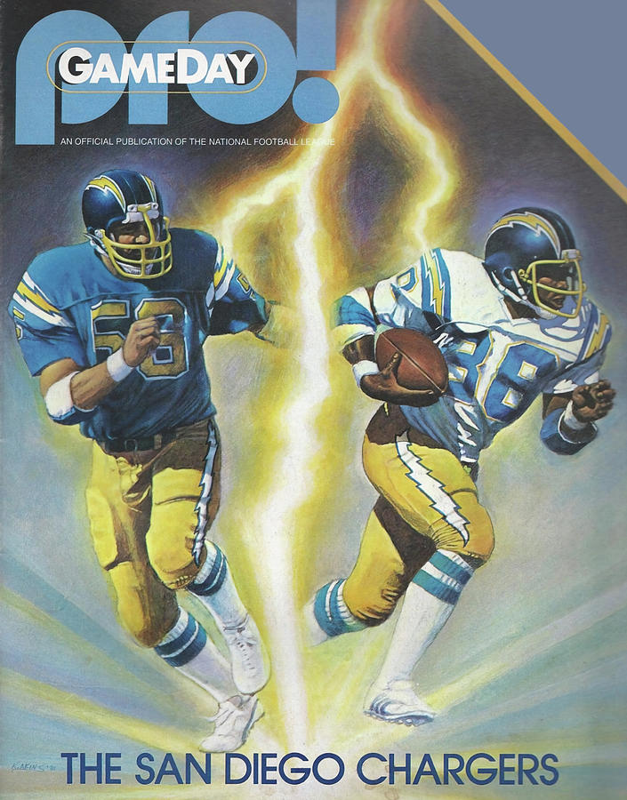 San Diego Chargers Vintage Program 8 by Joe Hamilton