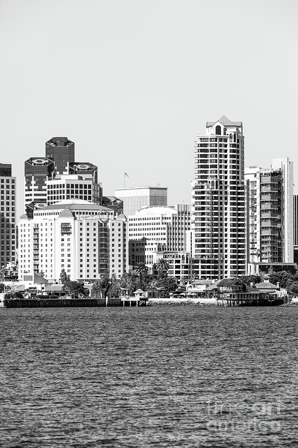 San Diego Cityscape Black and White Photo Photograph by Paul Velgos ...