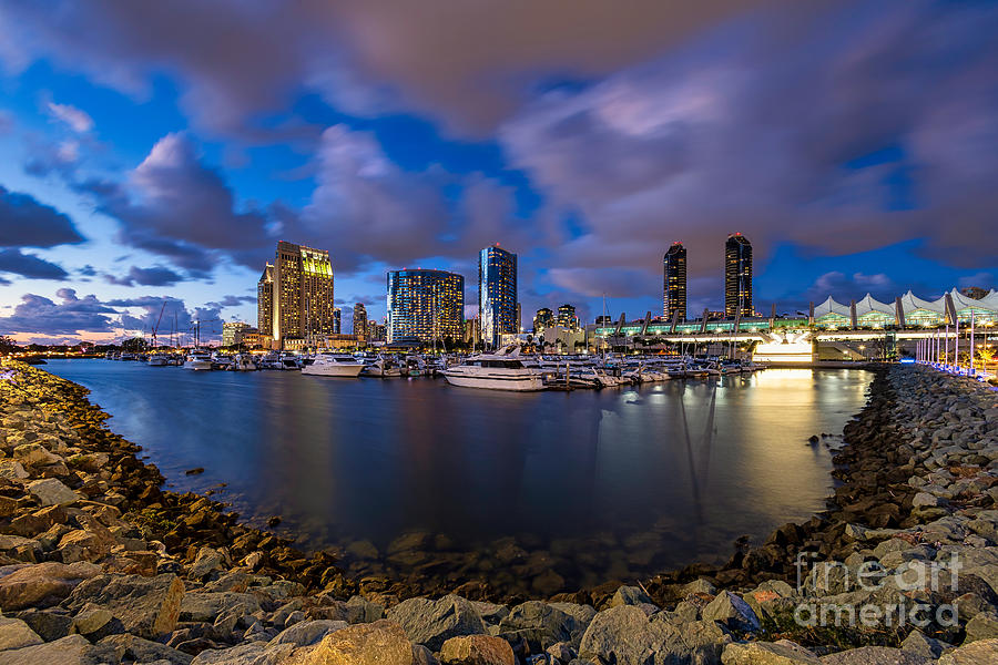 San Diego Downtown City Skyline from Embarcadero Marina Park South Photograph by Sam Antonio