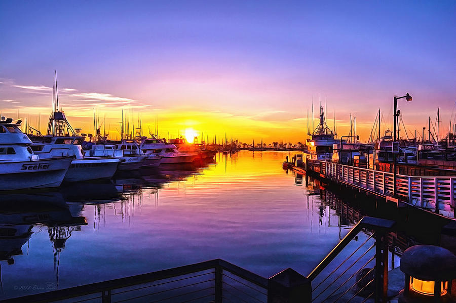 San Diego Harbor Sunrise Photograph