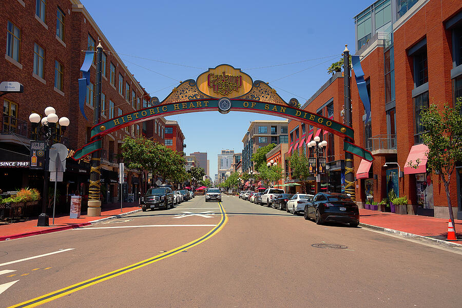 San Diego GasLamp Arch Print Photograph by David Barker - Fine Art America