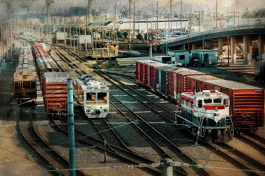 San Diego Photograph - San Diego Rail Yard by Claude LeTien