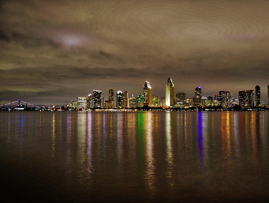 San Diego Photograph - San Diego Skyline at Night by Chance Kafka