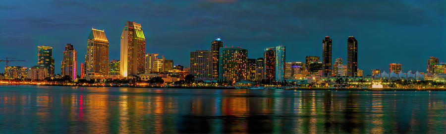 San Diego Skyline Evening Photograph by Lindsay Thomson