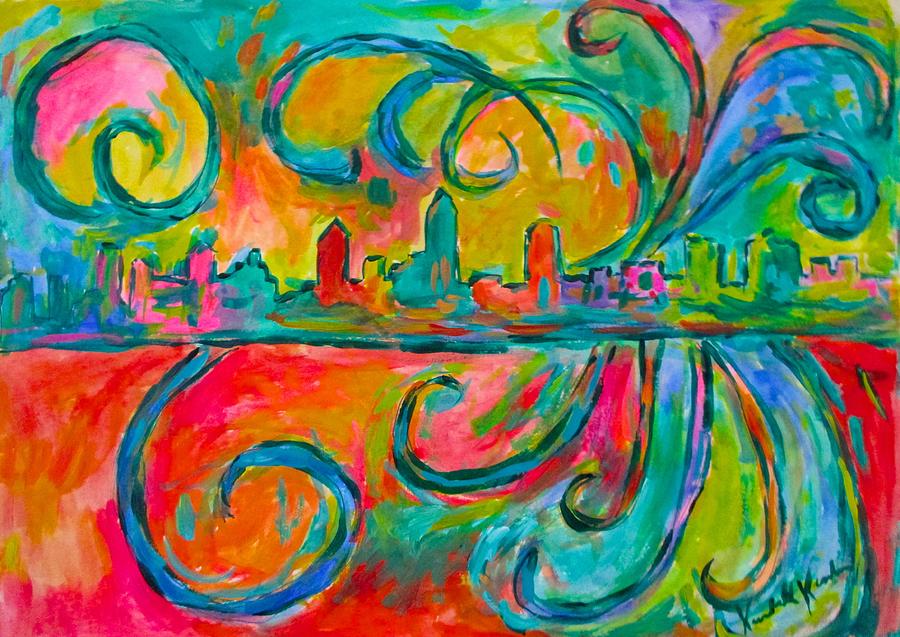 San Diego Spiral Painting by Kendall Kessler