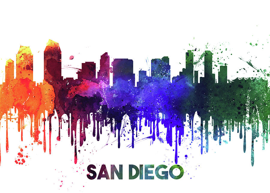 San Diego USA Digital Art by Towery Hill - Fine Art America