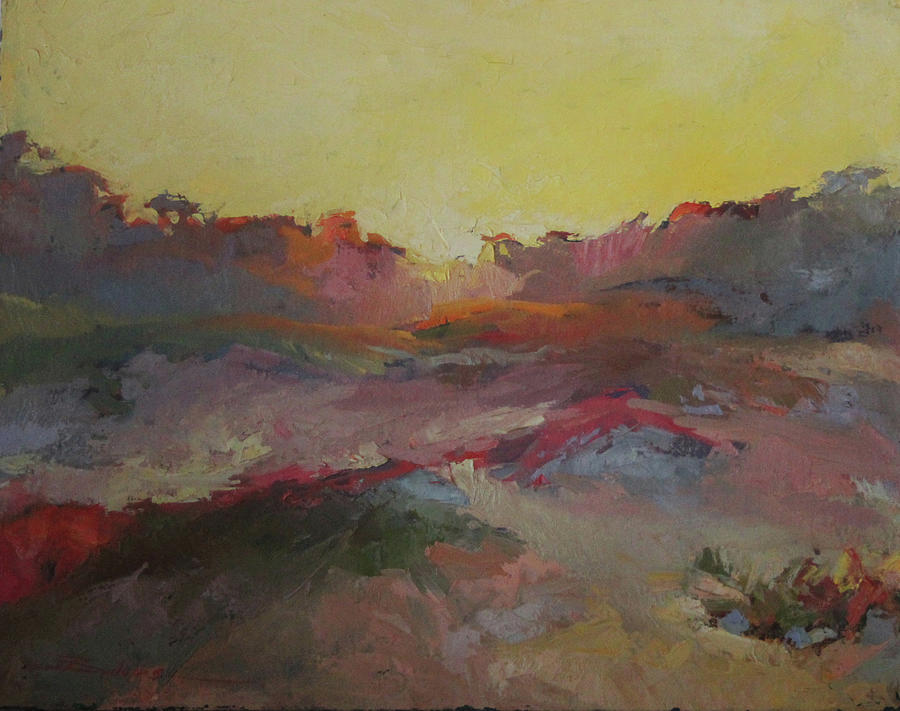 San Dunes Sunset Painting by Elizabeth - Betty Jean Billups