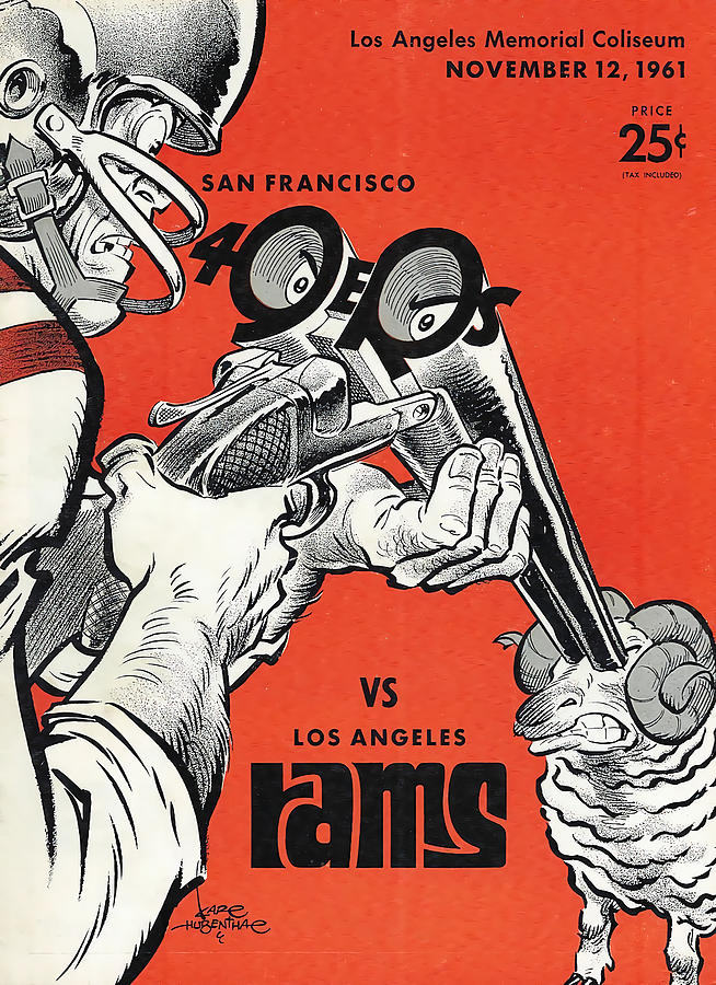 San Francisco 49ers Vintage Program Coffee Mug by Joe Hamilton - Fine Art  America