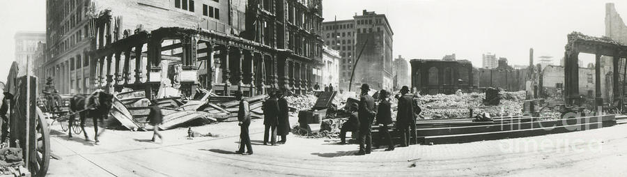 San Francisco after the Earthquake of 1906 Photograph by American School