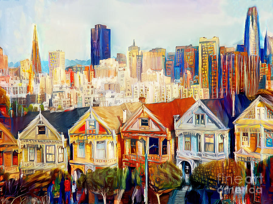 San Francisco Alamo Square Painted Ladies 20210116 Photograph by Wingsdomain Art and Photography
