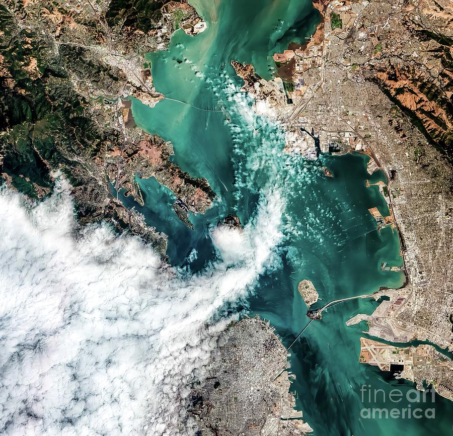 San Francisco Bay From Space Photograph by M G Whittingham