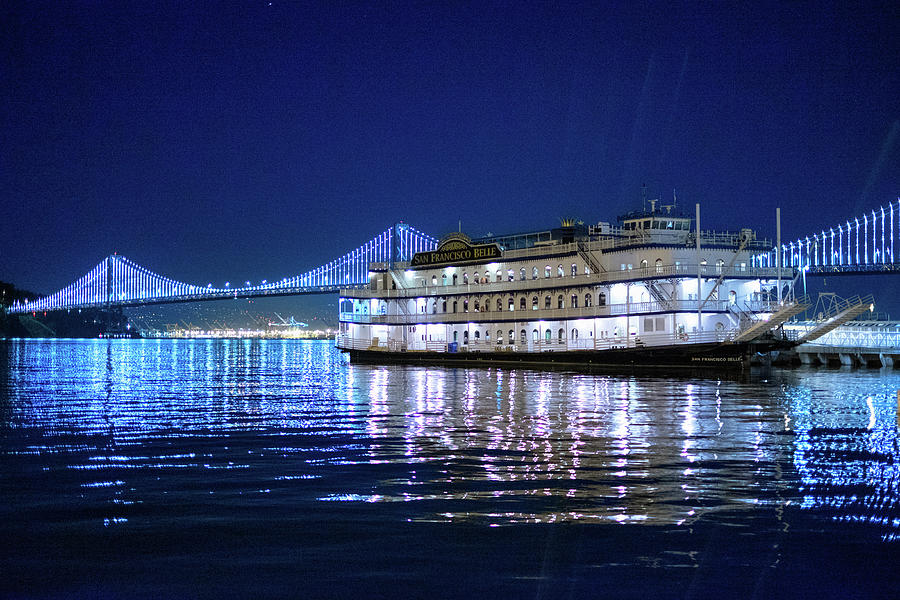San Francisco Belle And Bay Bridge At Night Photograph