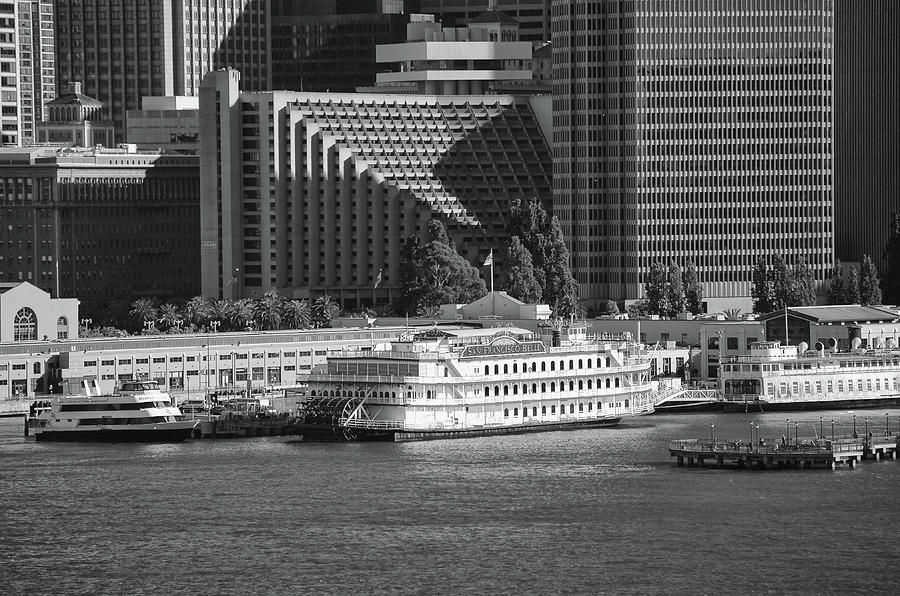San Francisco Belle Riverboat Black and White Photograph by Shawn OBrien