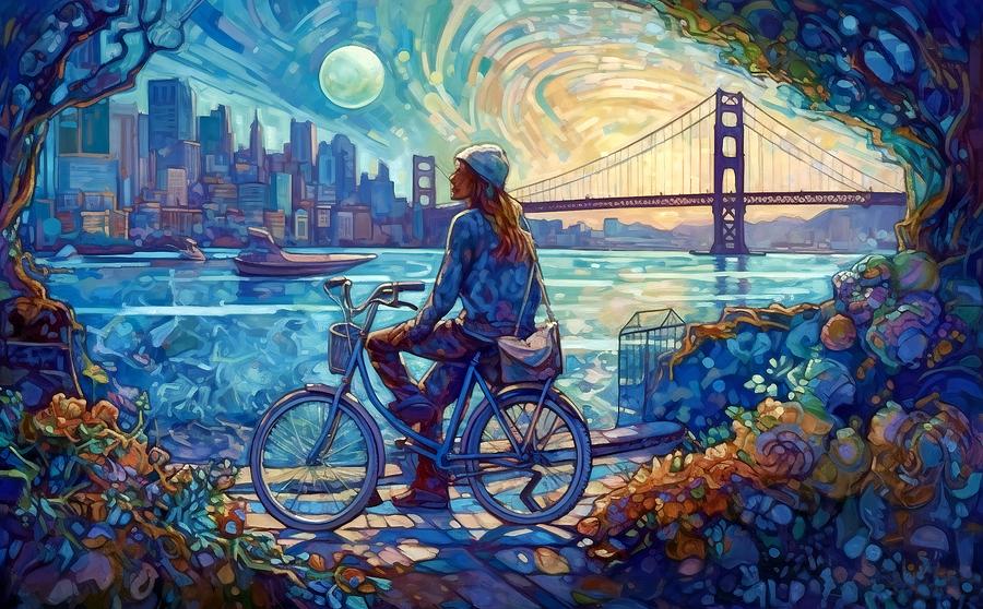 San Francisco Blues Digital Art by Caito Junqueira