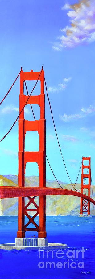 San Francisco Bridge Painting by Mary Scott