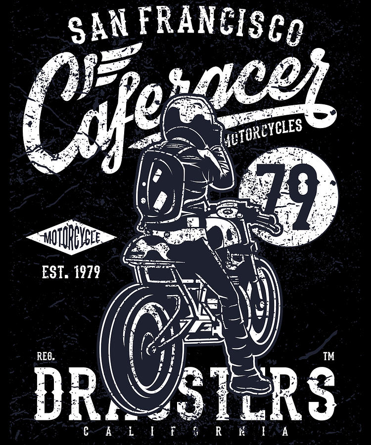 San Francisco Cafe Racer Motorcycles Digital Art by Jacob Zelazny