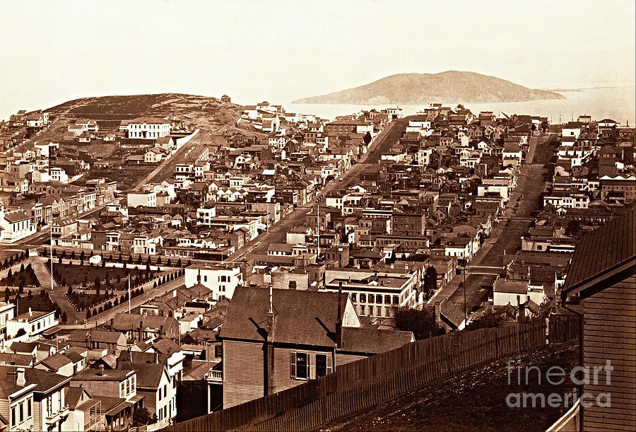 San Francisco California Birdseye View Civil War Era 1864 Photograph by Peter Ogden