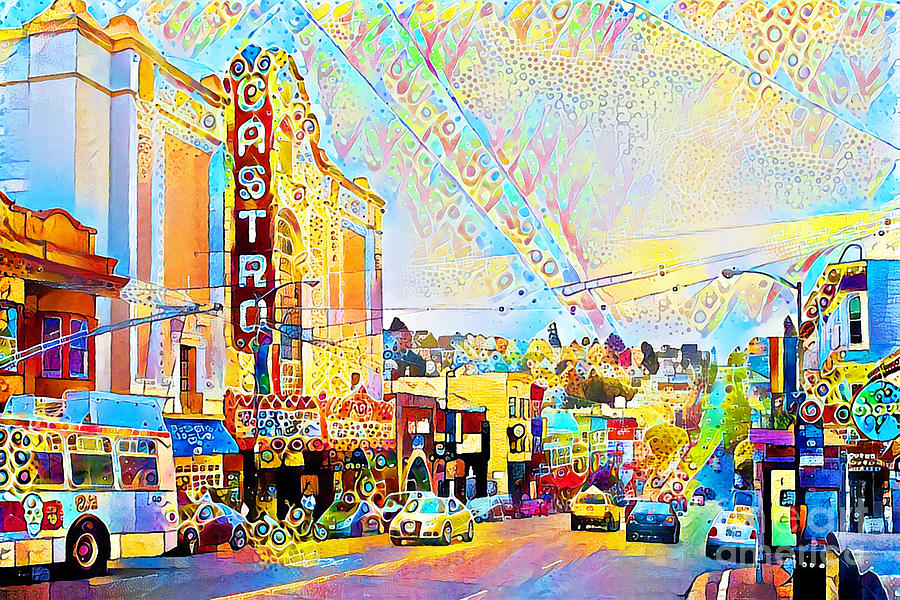 San Francisco Castro District in Contemporary Vibrant Happy Color Motif 20200427v2 Photograph by Wingsdomain Art and Photography