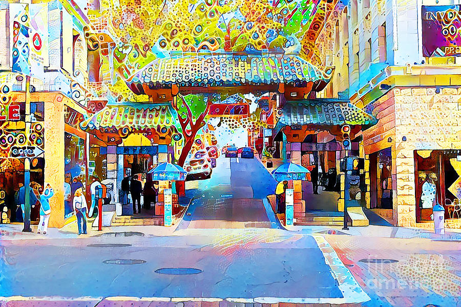 San Francisco Chinatown Dragon Gate In Bright Cheerful Colorful Contemporary Elements 20200426 3300