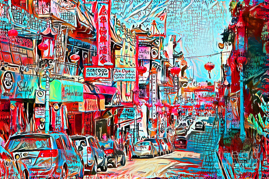 San Francisco Chinatown in Primitive Brutalism 20210109 Photograph by Wingsdomain Art and Photography