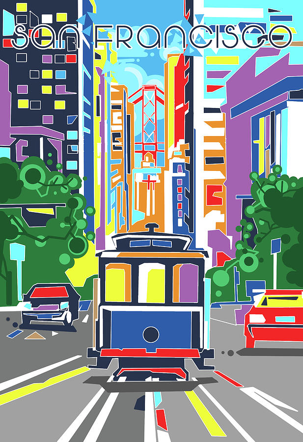 San Francisco Digital Art - San Francisco City Modern by Bekim M