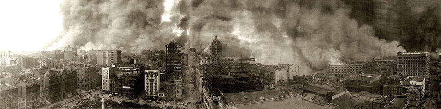 San Francisco Photograph - San Francisco fire 1906 by Joe Vella