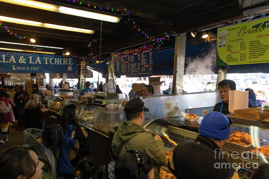 San Francisco Photograph - San Francisco Fishermans Wharf Fish Dungeness Crab and Other Seafood Market R1791 by San Francisco