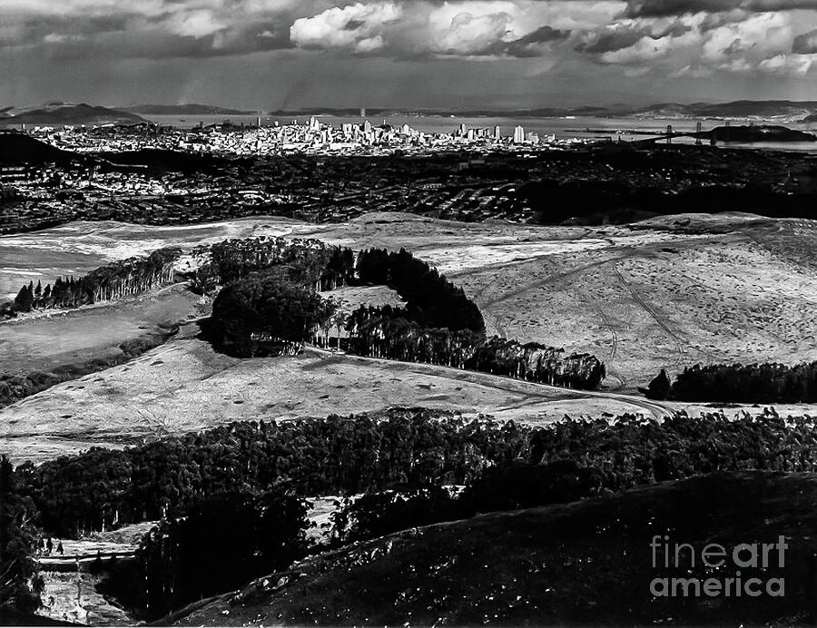 Ansel Adams Photograph - San Francisco from TV Hill San Bruno Mountain by Ansel Adams