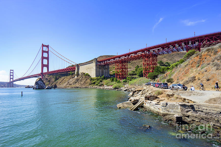 San Francisco Golden Gate Bridge Viewed From Marin County Side DSC7075 Photograph by Wingsdomain Art and Photography